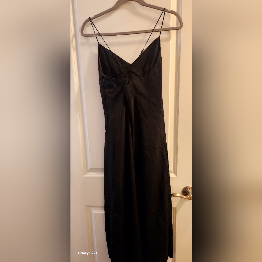 Madewell Black Midi Dress‎ with Spaghetti Straps - Picture 6 of 10